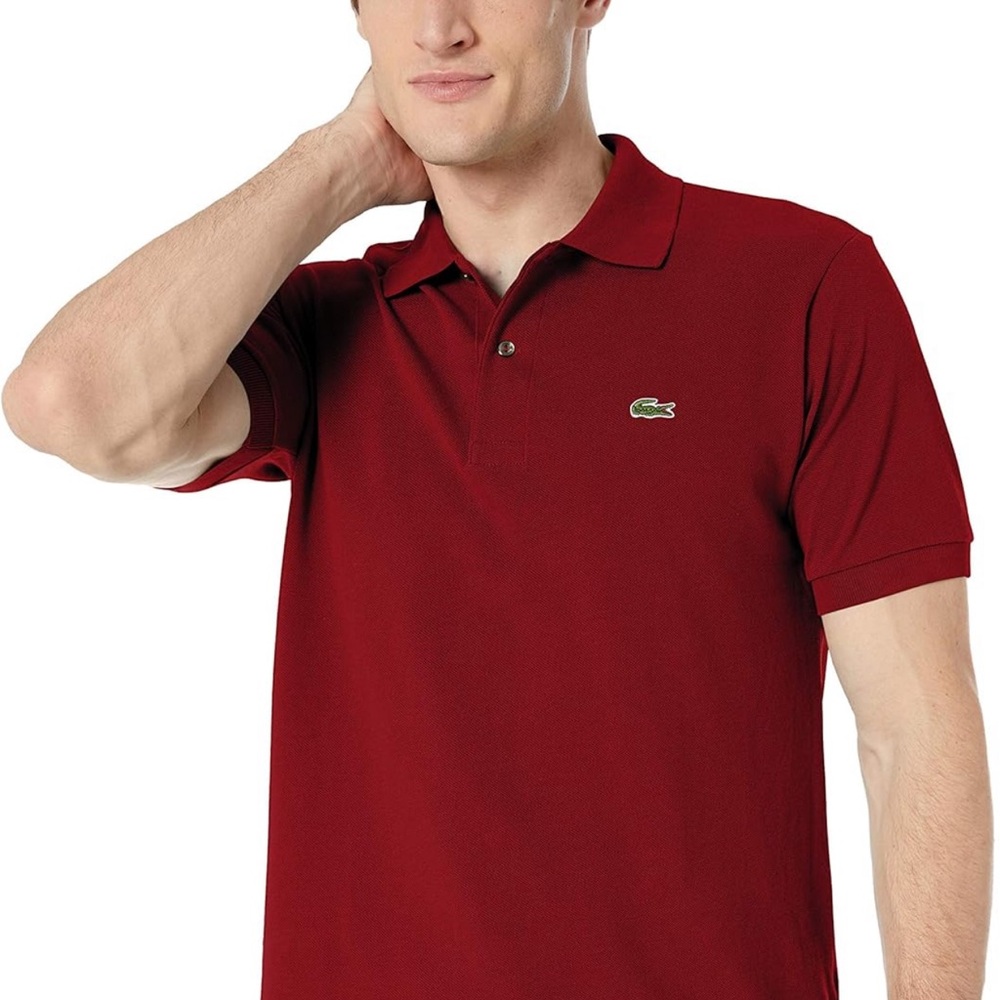 🐊NWT Lacoste Men's Short Sleeved Ribbed Collar Shirt